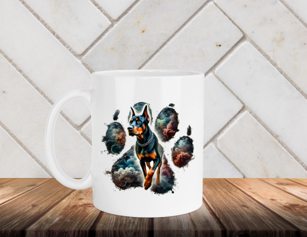 Keramikbecher mit Dobermann